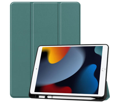 Soft TPU Combo Leather Apple iPad 8 Case Tri-fold Stand