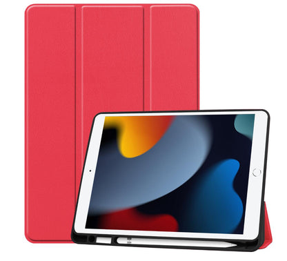 Soft TPU Combo Leather Apple iPad 7 Case Tri-fold Stand