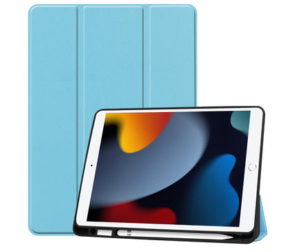 Soft TPU Combo Leather Apple iPad 8 Case Tri-fold Stand