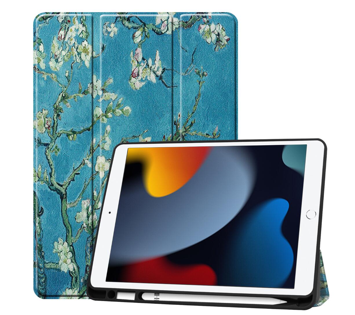 Soft TPU Combo Leather Apple iPad 9 Case Tri-fold Stand