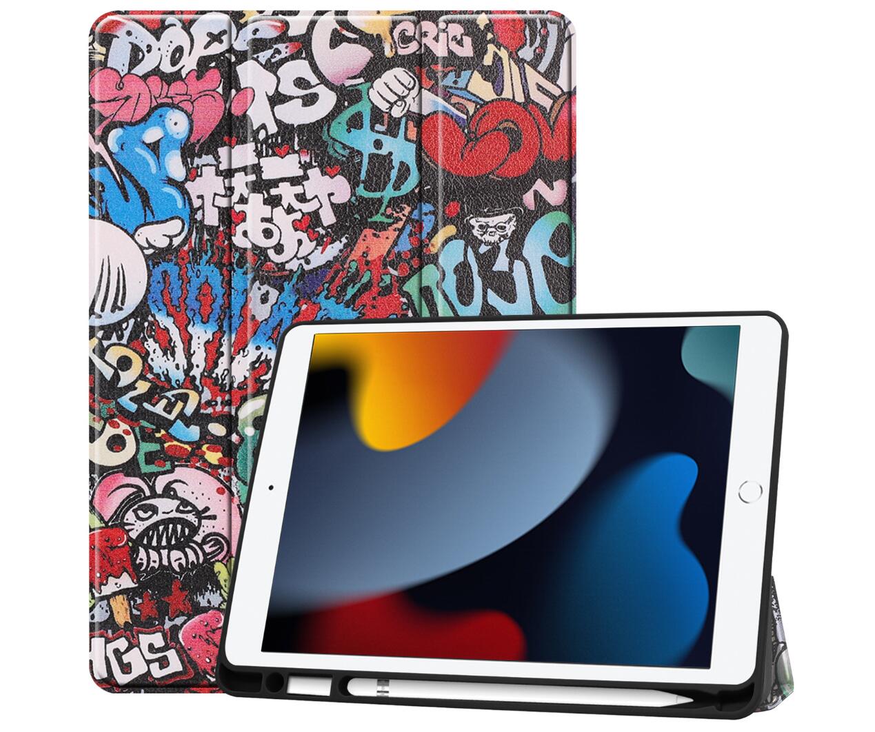 Soft TPU Combo Leather Apple iPad 7 Case Tri-fold Stand