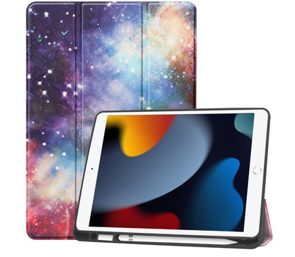 Soft TPU Combo Leather Apple iPad 7 Case Tri-fold Stand