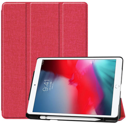 Denim Smart Foldable Stand Apple iPad 8 Case Leather