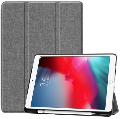 Denim Smart Foldable Stand Apple iPad 7 Case Leather