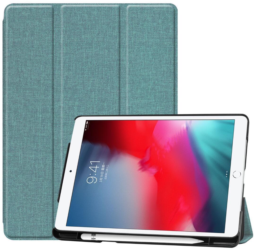 Denim Smart Foldable Stand Apple iPad 8 Case Leather