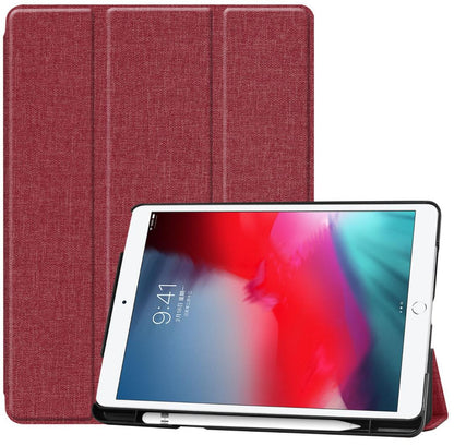 Denim Smart Foldable Stand Apple iPad 7 Case Leather