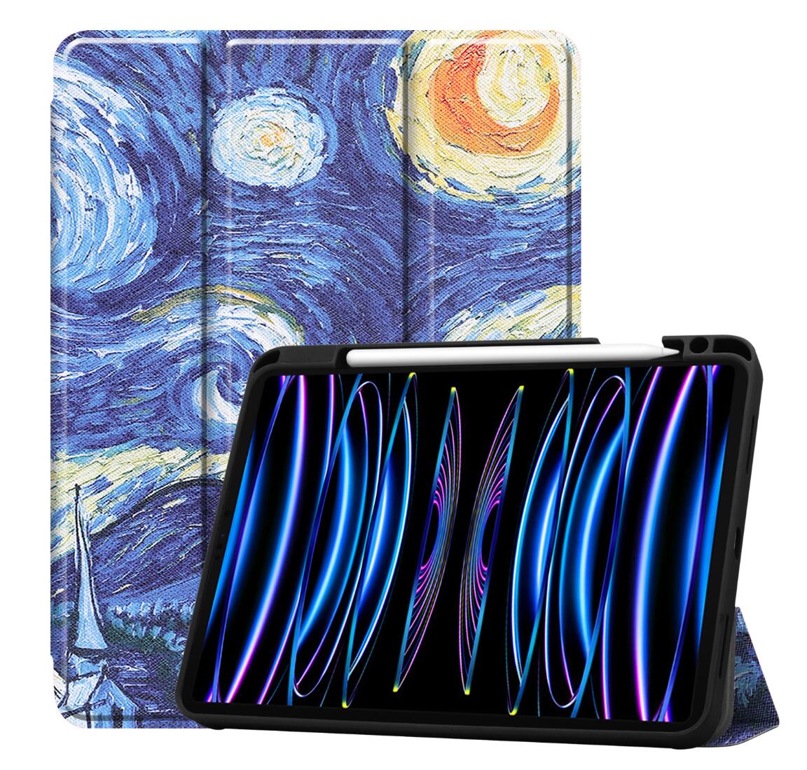 Soft TPU Combo Leather Apple iPad Pro 11 (2022) Case Tri-fold Stand