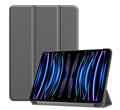 Tri-fold Caster Leather Apple iPad Pro 11 (2022) Case Hard Shell Slim