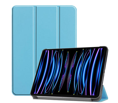 Tri-fold Caster Leather Apple iPad Pro 11 (2022) Case Hard Shell Slim