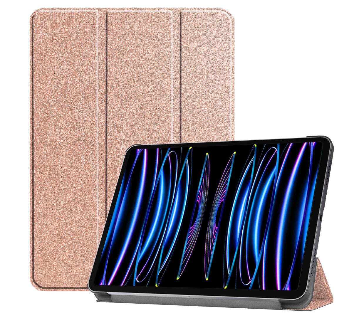 Tri-fold Caster Leather Apple iPad Pro 11 (2022) Case Hard Shell Slim