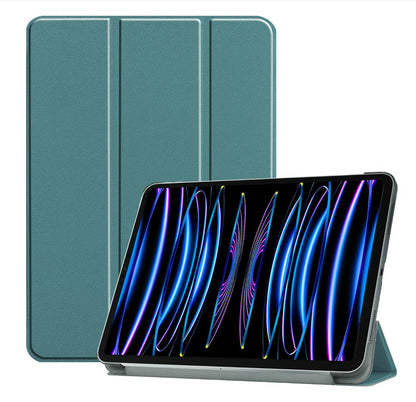 Tri-fold Caster Leather Apple iPad Pro 11 (2022) Case Hard Shell Slim