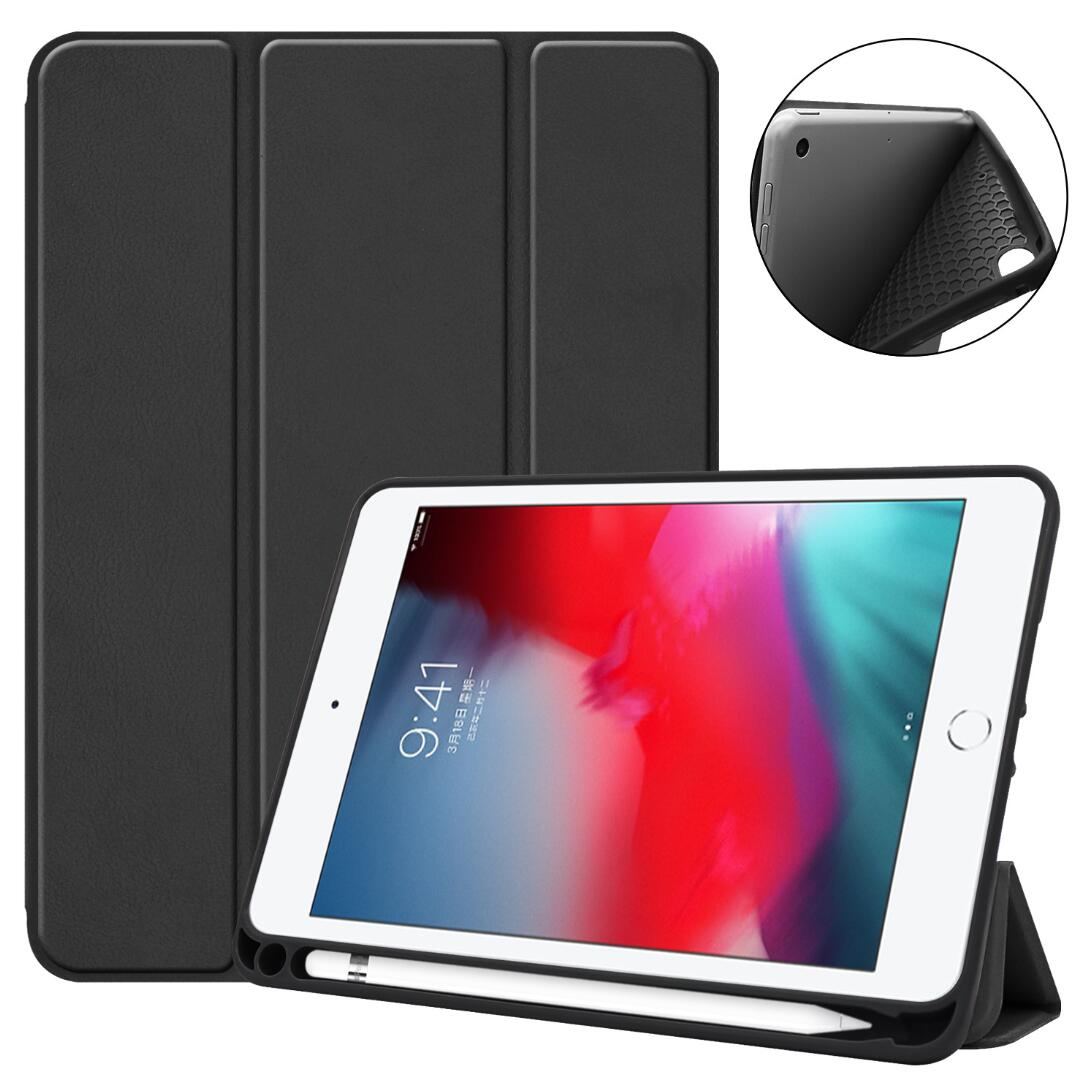 Soft TPU Combo Leather Apple iPad Mini 5 Case Tri-fold Stand