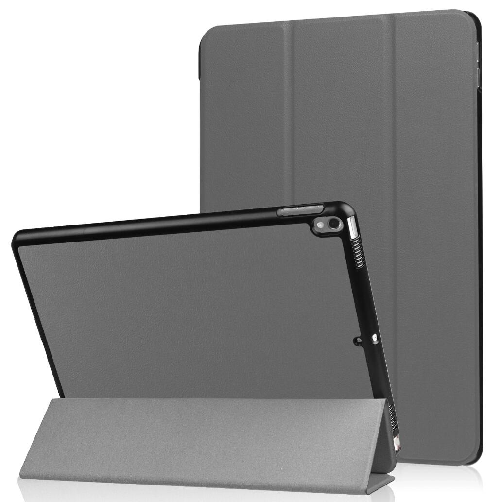 Tri-fold Caster Leather Apple iPad Pro 10.5 Case Hard Shell Slim