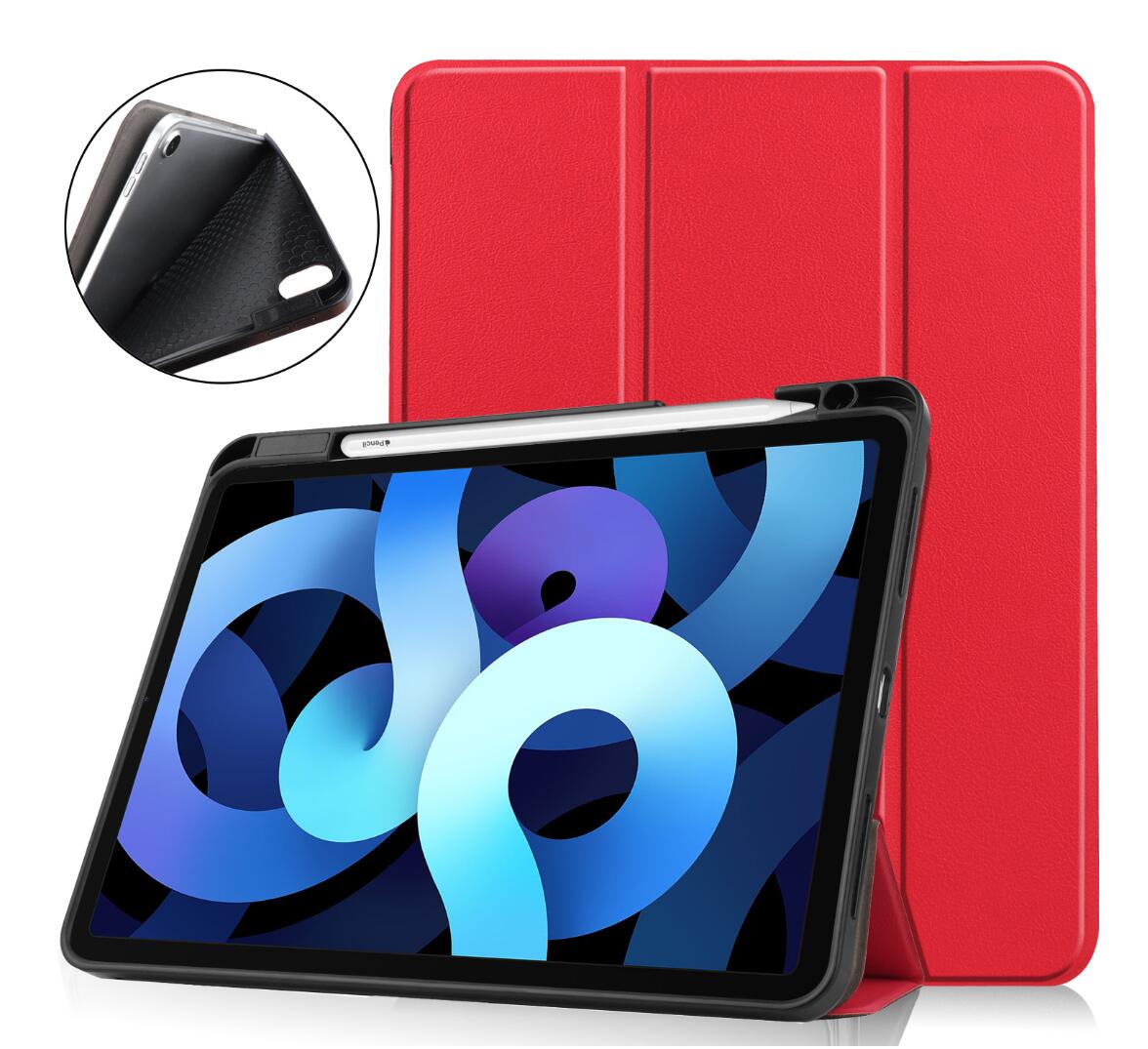 Soft TPU Combo Leather Apple iPad Air 5 Case Tri-fold Stand