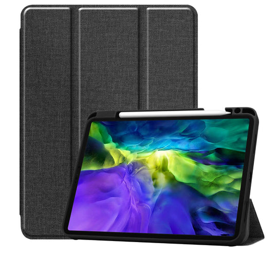 Denim Smart Foldable Stand Apple iPad Pro 11 (2018) Case Leather