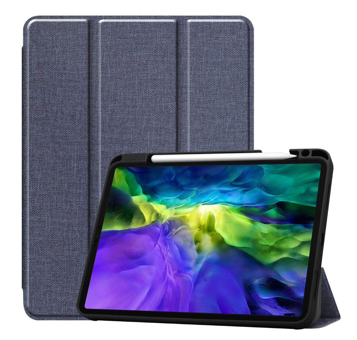 Denim Smart Foldable Stand Apple iPad Air 5 Case Leather