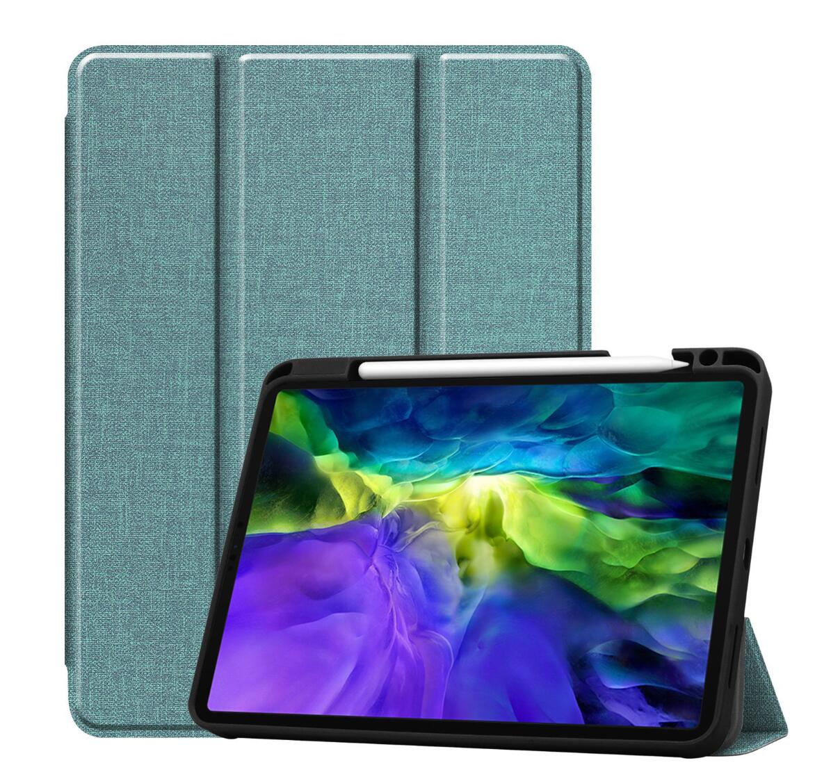 Denim Smart Foldable Stand Apple iPad Air 5 Case Leather