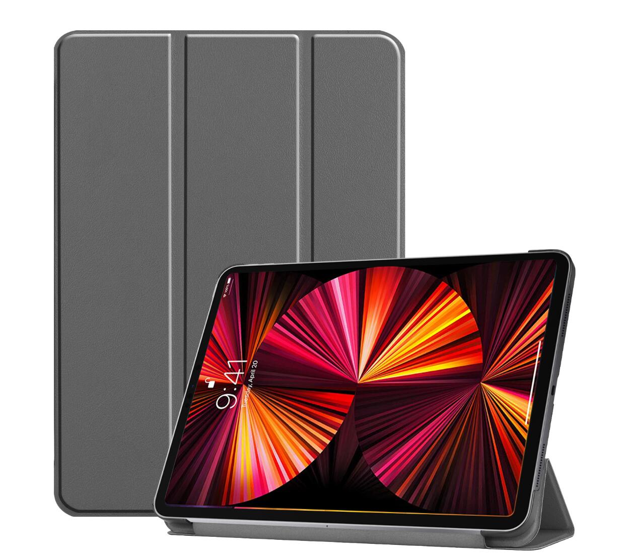 Tri-fold Caster Leather Apple iPad Pro 11 (2020) Case Hard Shell Slim