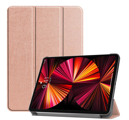 Tri-fold Caster Leather Apple iPad Pro 11 (2018) Case Hard Shell Slim