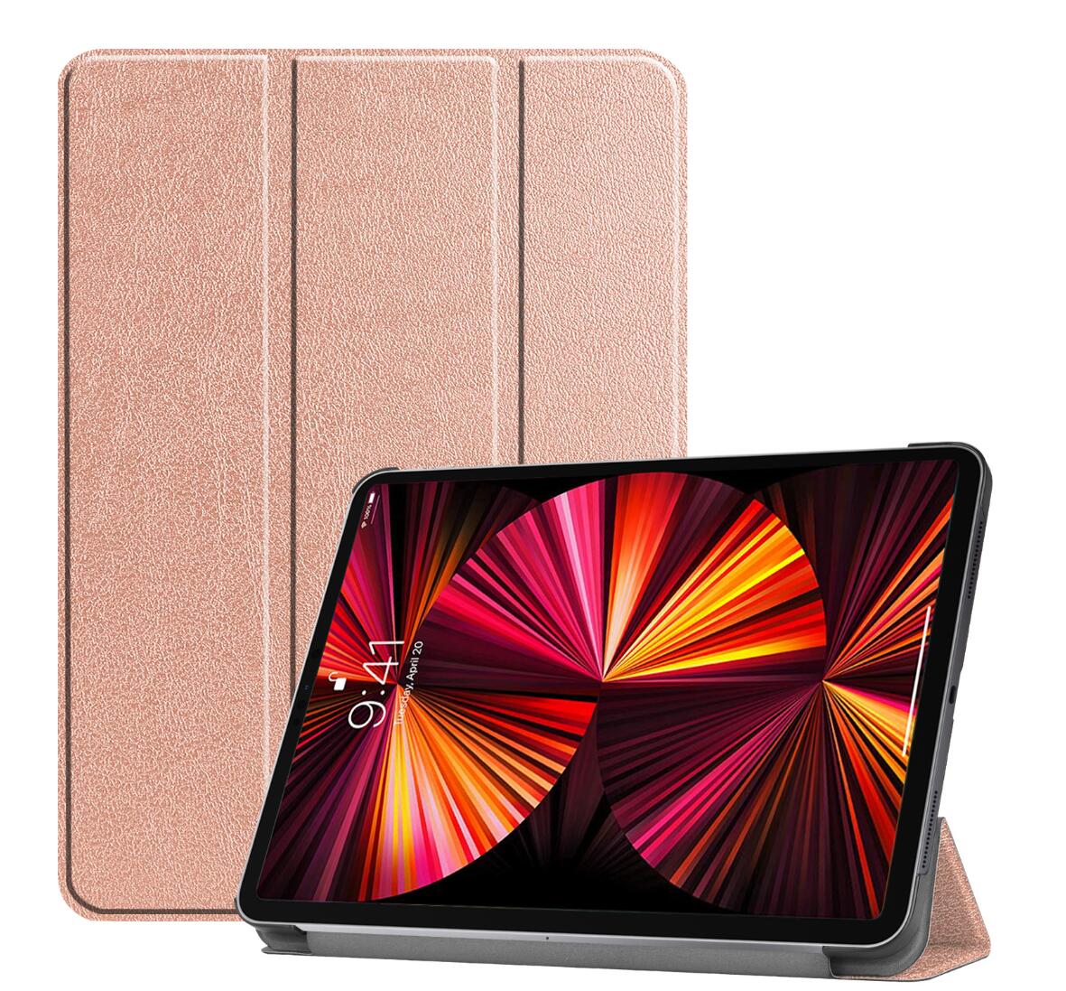 Tri-fold Caster Leather Apple iPad Pro 11 (2021) Case Hard Shell Slim