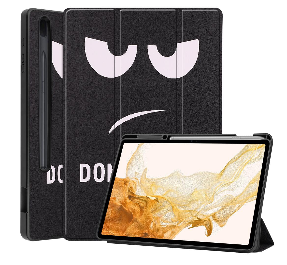 Soft TPU Combo Leather Samsung Galaxy Tab S8+ Case Tri-fold Stand