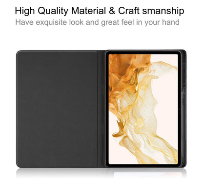 Cattlehide Leather Stand Samsung Galaxy Tab S8 Case Folio