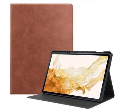 Cattlehide Leather Stand Samsung Galaxy Tab S8 Case Folio