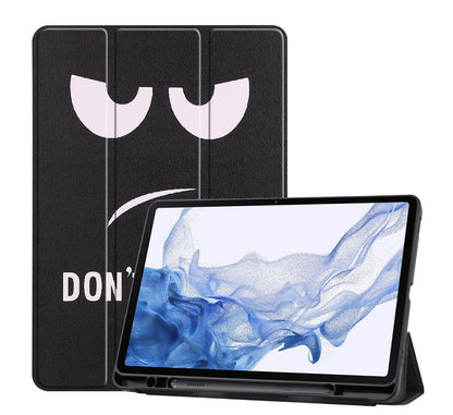 Soft TPU Combo Leather Samsung Galaxy Tab S8 Case Tri-fold Stand