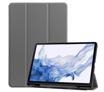 Soft TPU Combo Leather Samsung Galaxy Tab S8 Case Tri-fold Stand