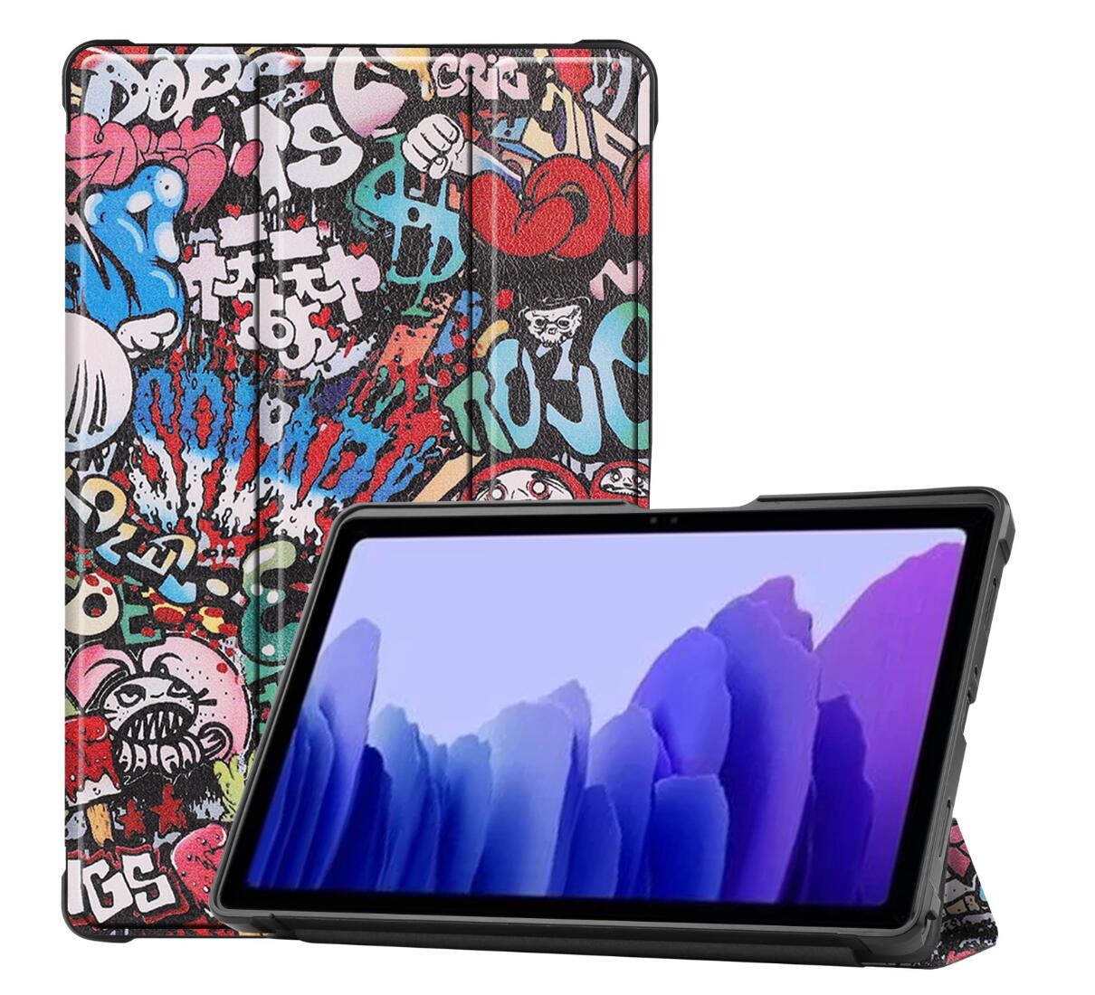 Soft TPU Combo Leather Samsung Galaxy Tab A7 Case Tri-fold Stand