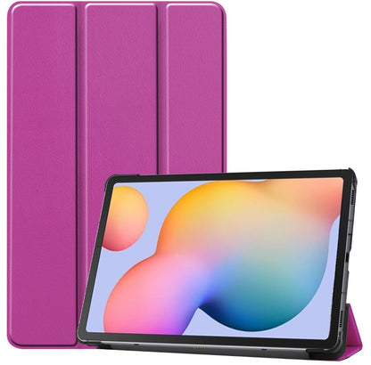 Tri-fold Caster Leather Samsung Galaxy Tab S6 Lite Case Shell Slim