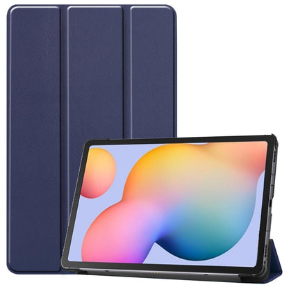 Tri-fold Caster Leather Samsung Galaxy Tab S6 Lite Case Shell Slim