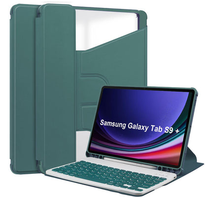 Acrylic Rotating Keyboard Samsung Galaxy Tab S9+ Case Clear