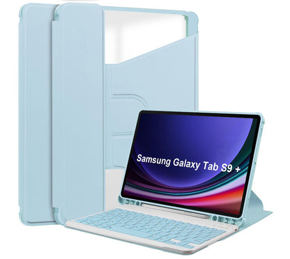 Acrylic Rotating Keyboard Samsung Galaxy Tab S9+ Case Clear