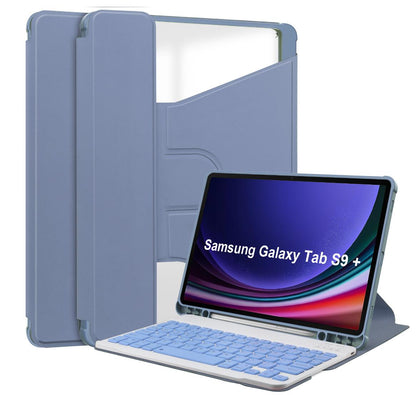 Acrylic Rotating Keyboard Samsung Galaxy Tab S9+ Case Clear