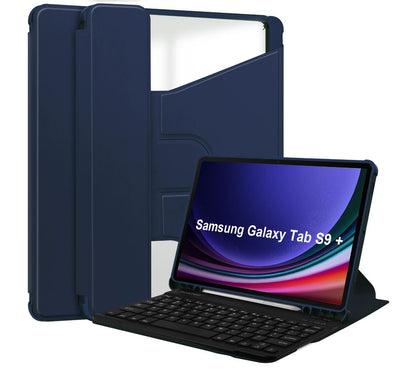 Acrylic Rotating Keyboard Samsung Galaxy Tab S9+ Case Clear