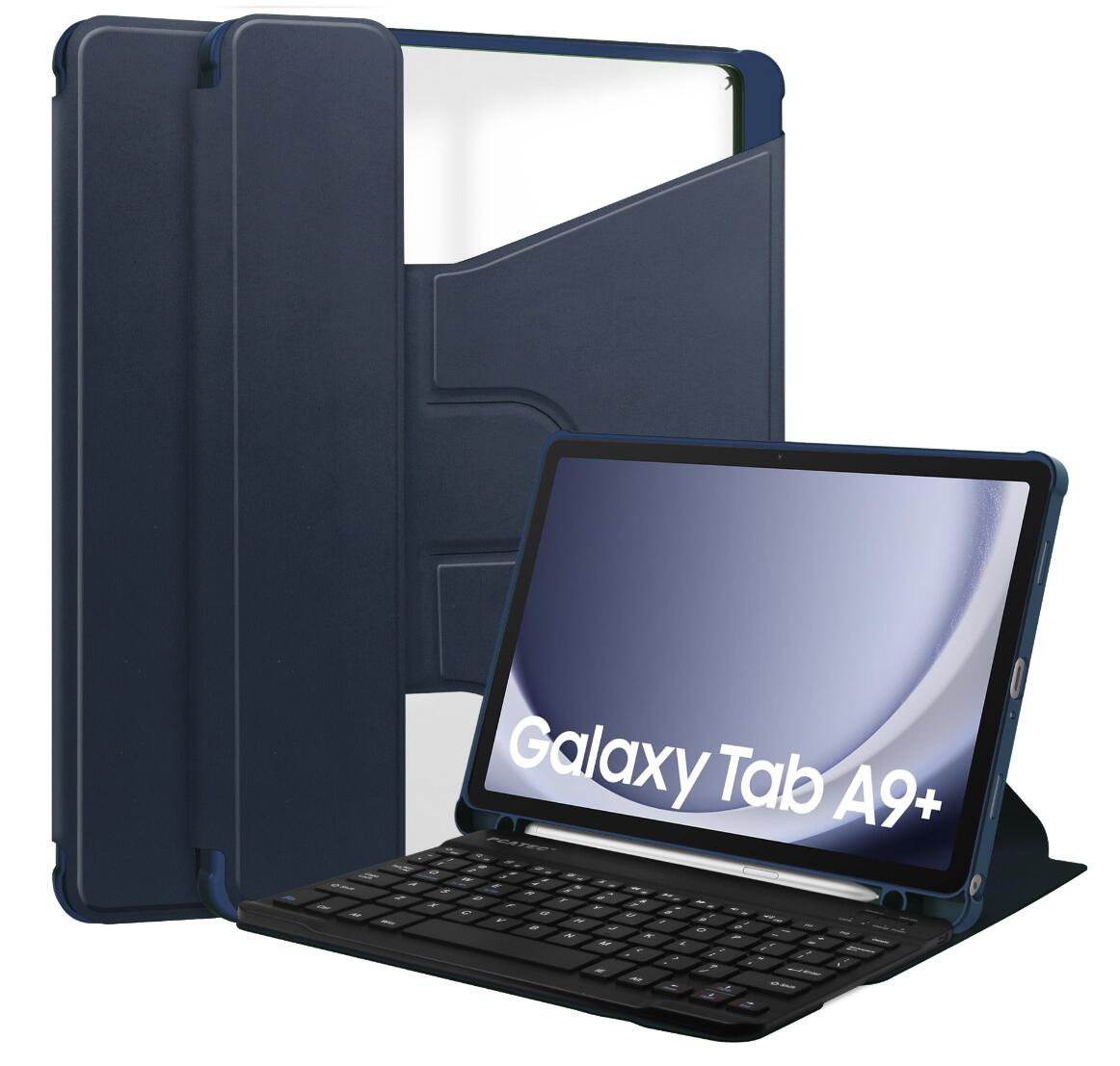 Acrylic Rotating Keyboard Samsung Galaxy Tab A9 Case Clear