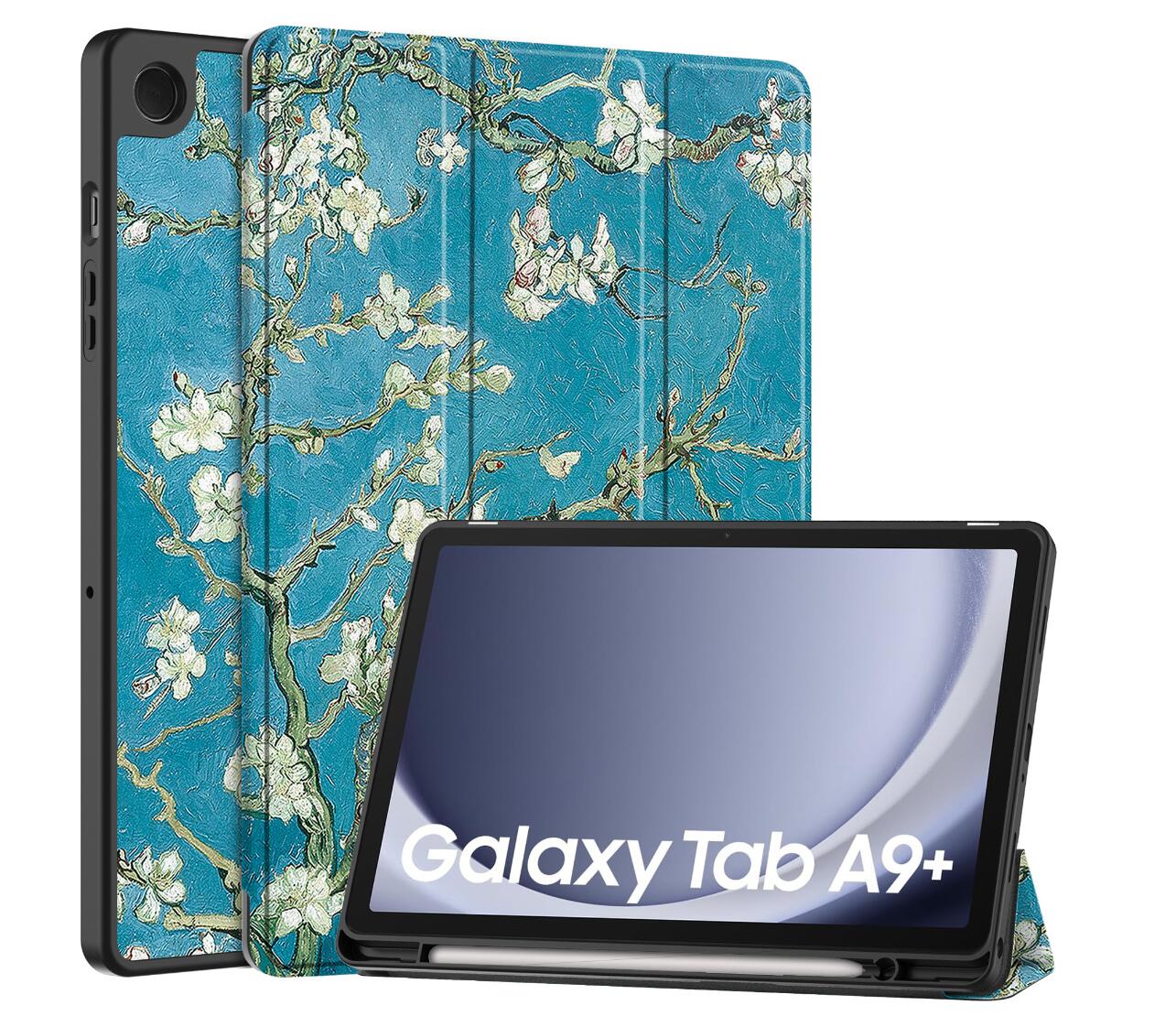 Soft TPU Combo Leather Samsung Galaxy Tab A9+ Case Tri-fold Stand