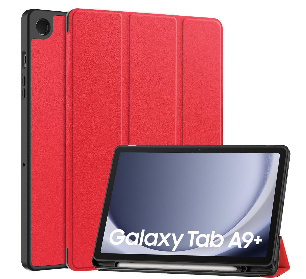 Soft TPU Combo Leather Samsung Galaxy Tab A9+ Case Tri-fold Stand