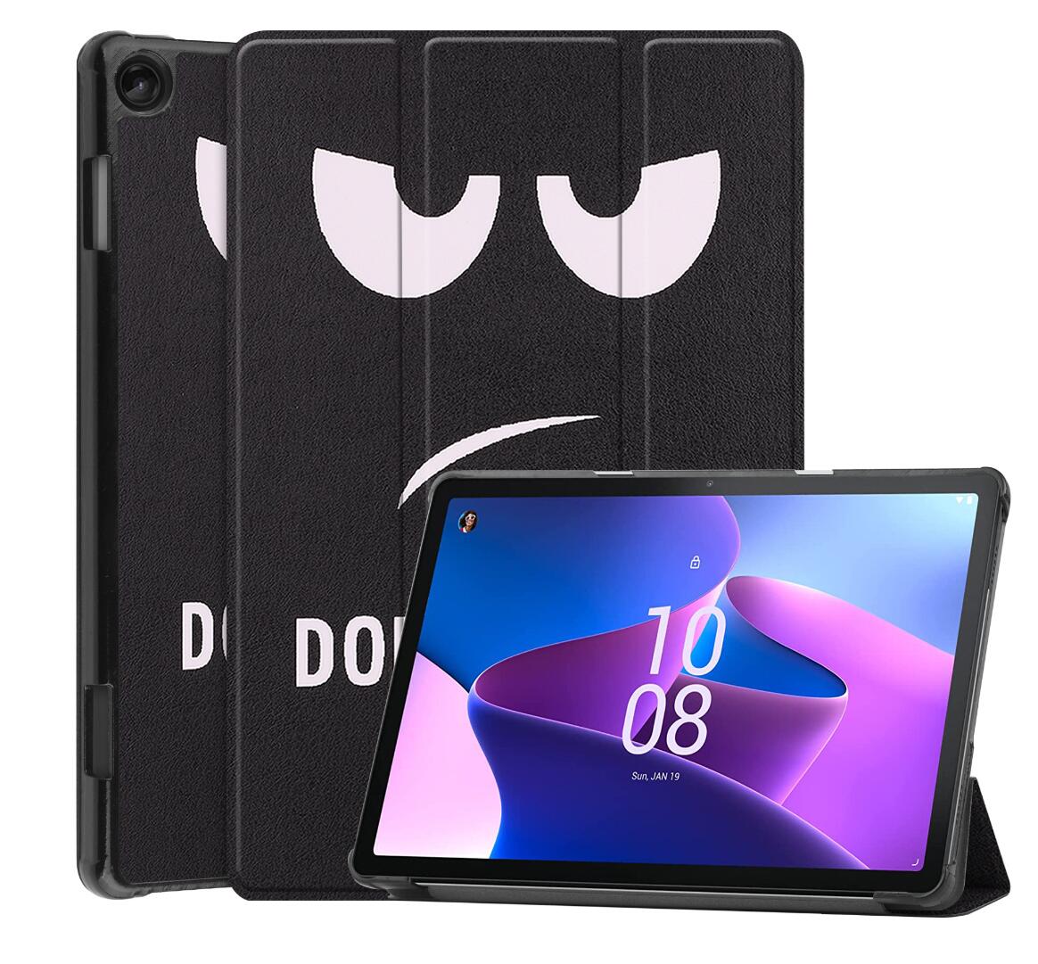 Tri-fold Caster Leather Lenovo Tab M10 (2022) Case Hard Shell Slim