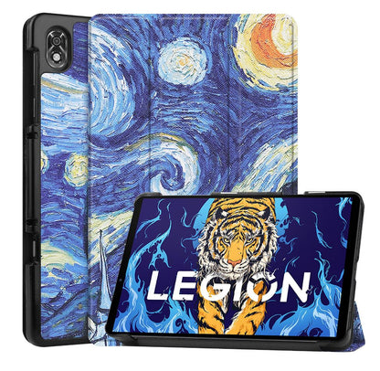 Tri-fold Caster Leather Lenovo Legion Y700 (2023) Case Hard Shell Slim