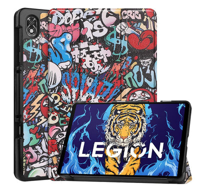 Tri-fold Caster Leather Lenovo Legion Y700 (2023) Case Hard Shell Slim