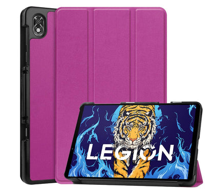 Tri-fold Caster Leather Lenovo Legion Y700 (2023) Case Hard Shell Slim