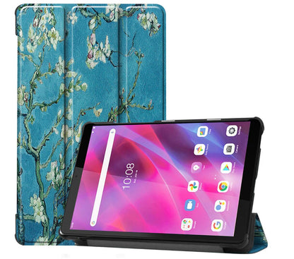 Tri-fold Caster Leather Lenovo Tab M8 (2021) Case Hard Shell Slim