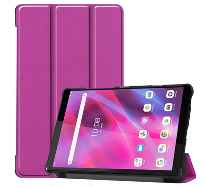 Tri-fold Caster Leather Lenovo Tab M8 (2021) Case Hard Shell Slim