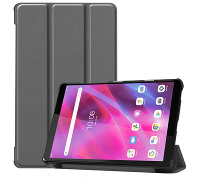 Tri-fold Caster Leather Lenovo Tab M8 (2021) Case Hard Shell Slim