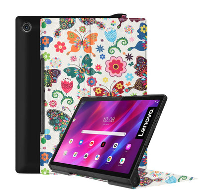 Tri-fold Caster Leather Lenovo Yoga Tab 11 (2021) Case Hard Shell Slim