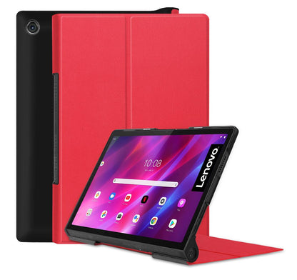 Tri-fold Caster Leather Lenovo Yoga Tab 11 (2021) Case Hard Shell Slim