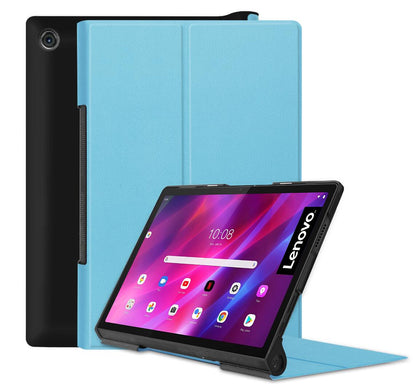 Tri-fold Caster Leather Lenovo Yoga Tab 11 (2021) Case Hard Shell Slim