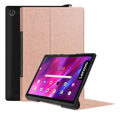 Tri-fold Caster Leather Lenovo Yoga Tab 11 (2021) Case Hard Shell Slim